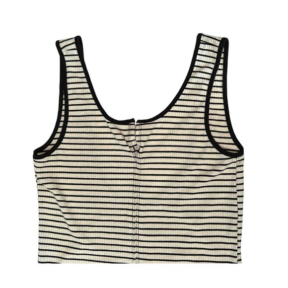 2/$30 UO Out From Under Striped Notch Neck Bodysuit White Black Size L - Picture 4 of 11